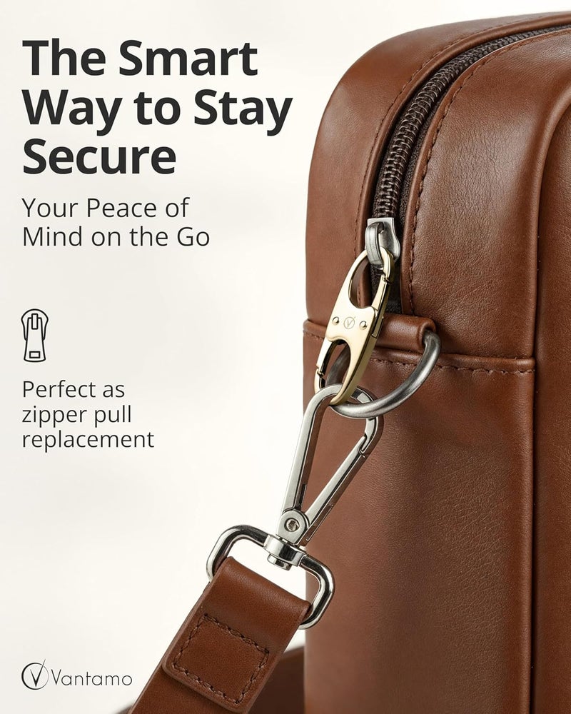 Vantamo Premium 4 Zipper Clips Anti Theft for Backpack, Luggage & Purse, Pull Replacement Zipper Locks, Purse Clip for Travel - Image 2